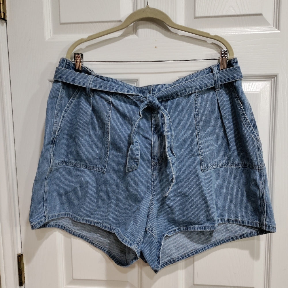 Volcom women's striped denim shorts size 18w